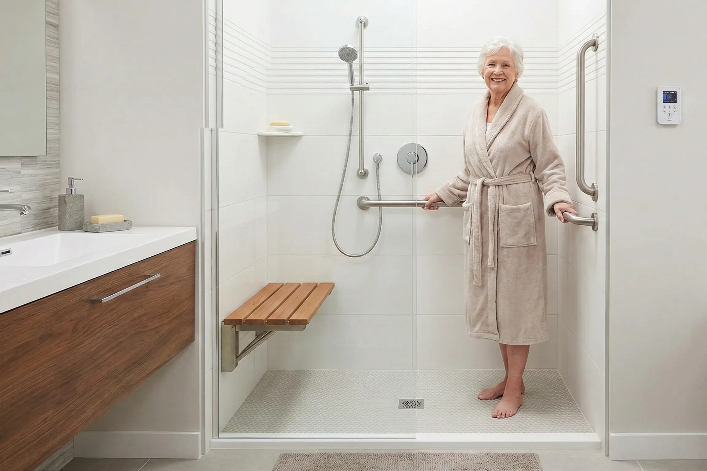 Image installation douche senior 1 douche senior pro